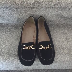 Charles Albert Black Loafers with Gold Chain